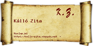 Kálló Zita névjegykártya